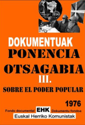 Ponencia Otsagabia III. En torno al poder popular.